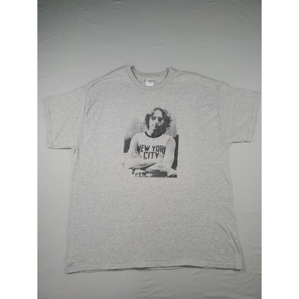 Vintage John Lennon “New York City” Gray XL T-Shirt Fruit of the Loom Heavy